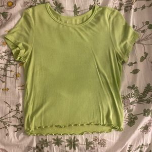 neon green short sleeve shirt
